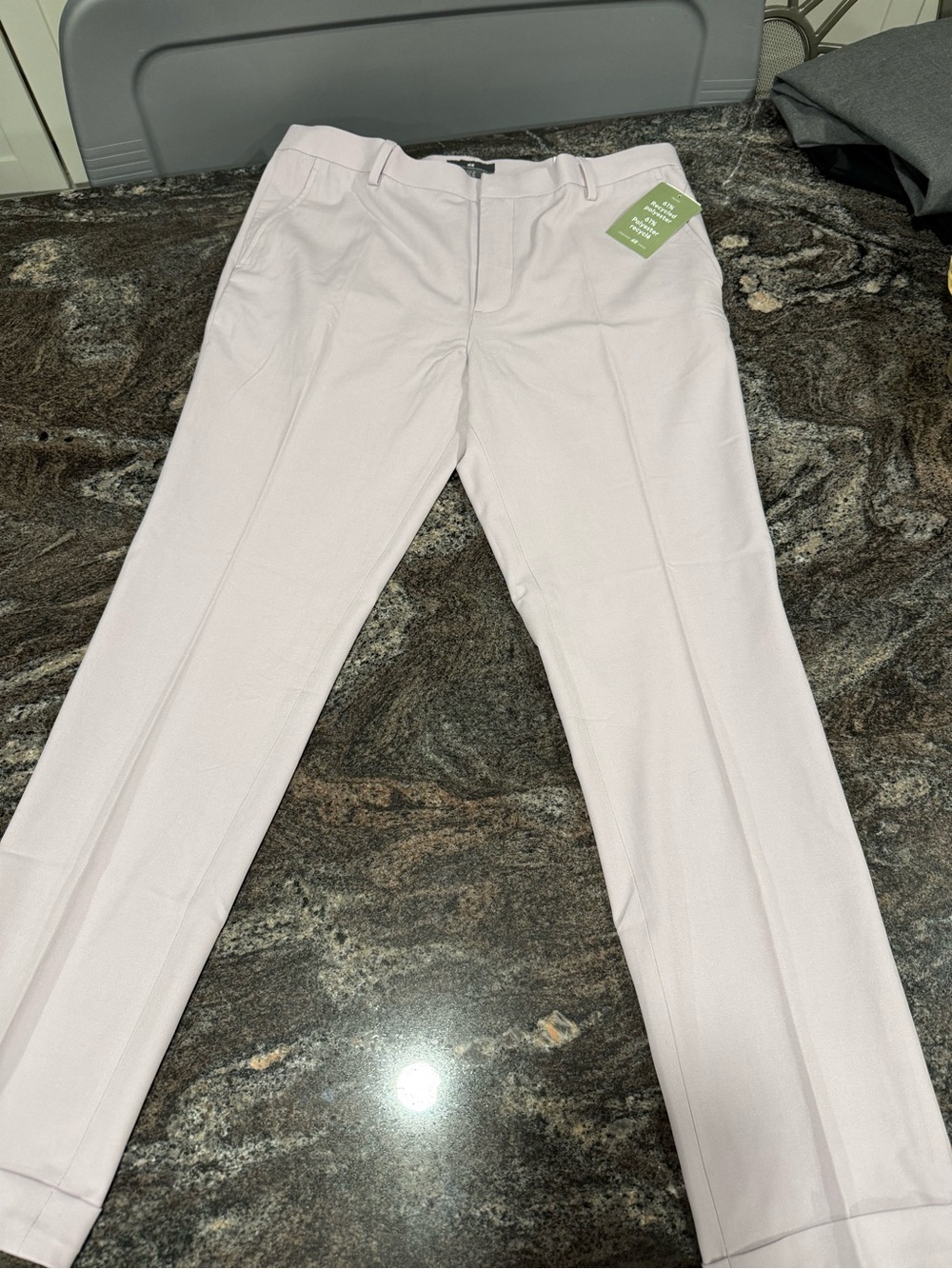 H&M Men's Lilac Dress Pants - Classic Straight Fit